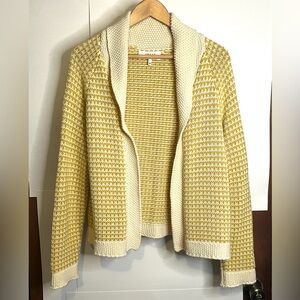 THE GREAT. Women’s Size 0 (XS) Minicheck Lodge Open-Front Knit Cardigan